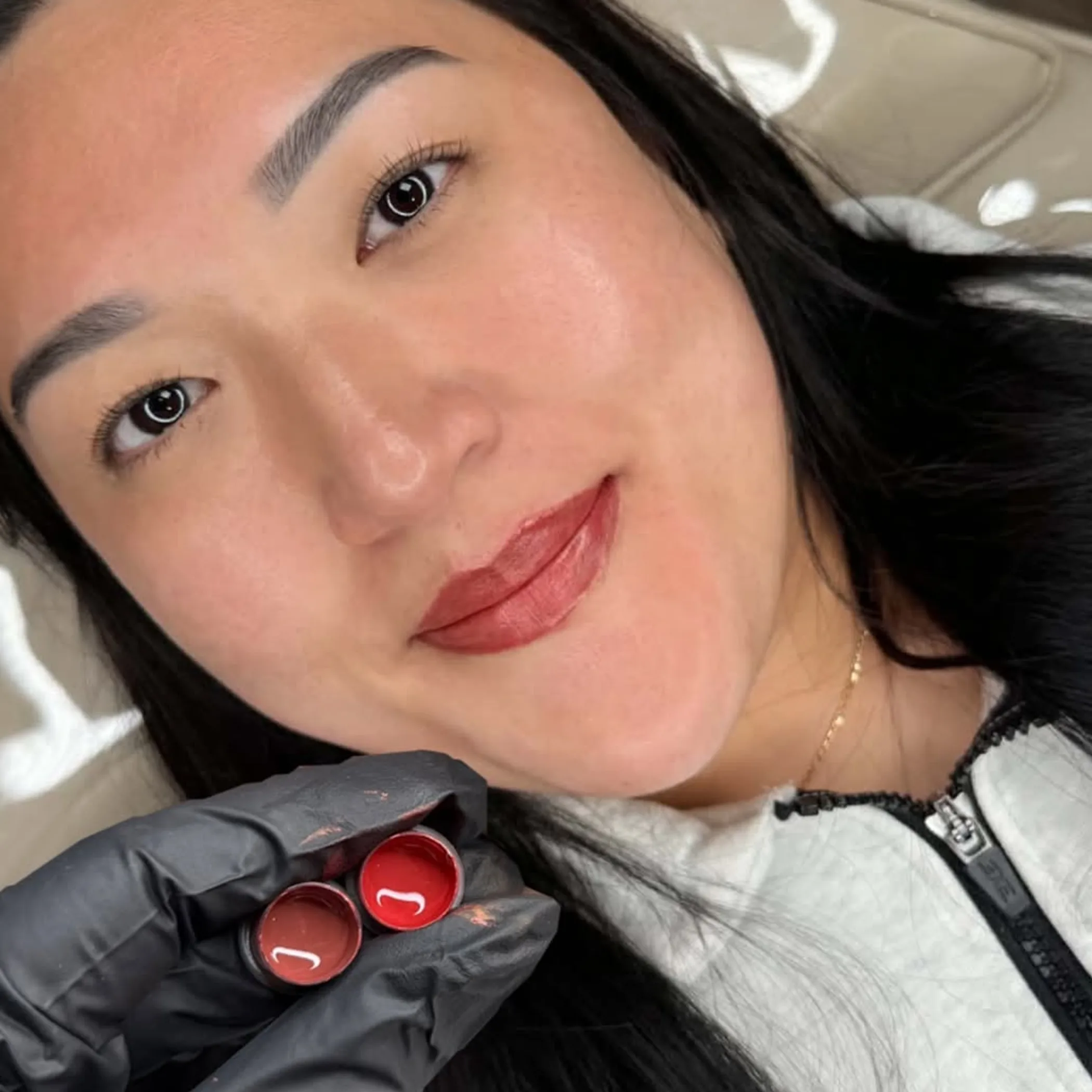lip blush procedure with color samples