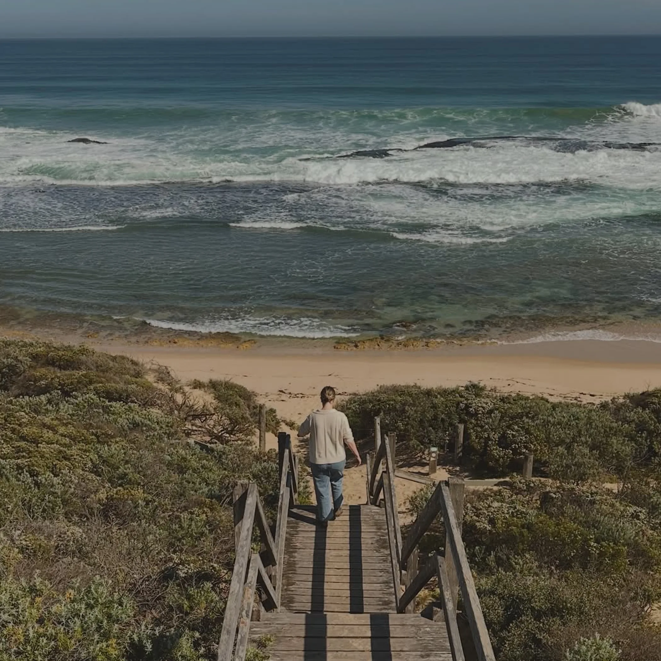 coastal beach with ocean waves